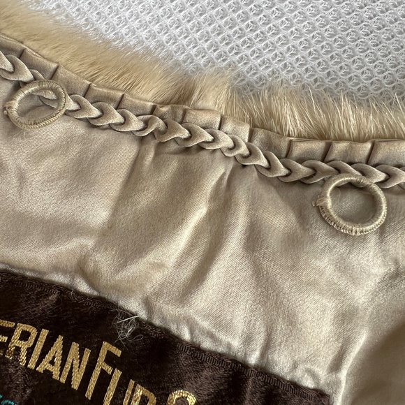 Siberian Fur Store Natural Blue Grey Mink Stole or Collar Azurene Hong Kong Vtg - Picture 3 of 5